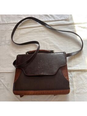 Vintage Women's BELLE ROSE Brown Tan Crossbody Bag One Size